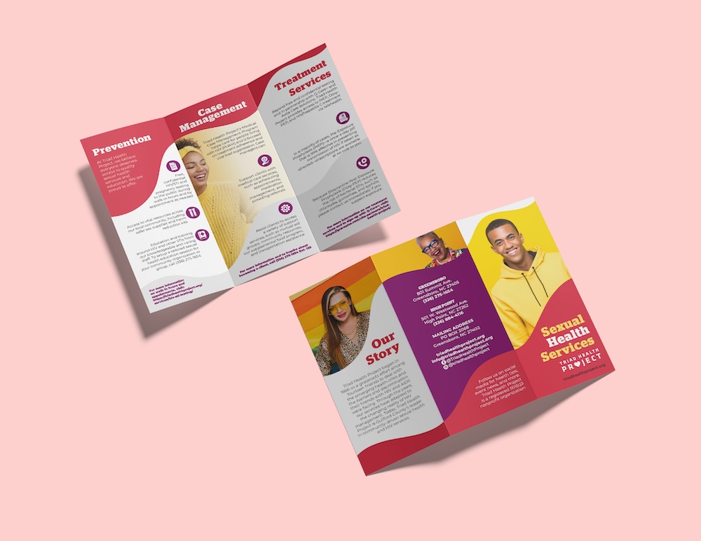 Sexual Health Services Brochure for Triad Health Project — Promoting Sexual Health to Save Lives in North Carolina’s Triad