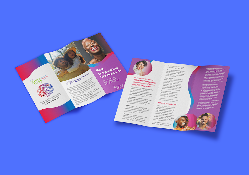 New Long-Acting HIV Products Brochure for Amida Care — Advancing Long-Acting HIV Products to the Public