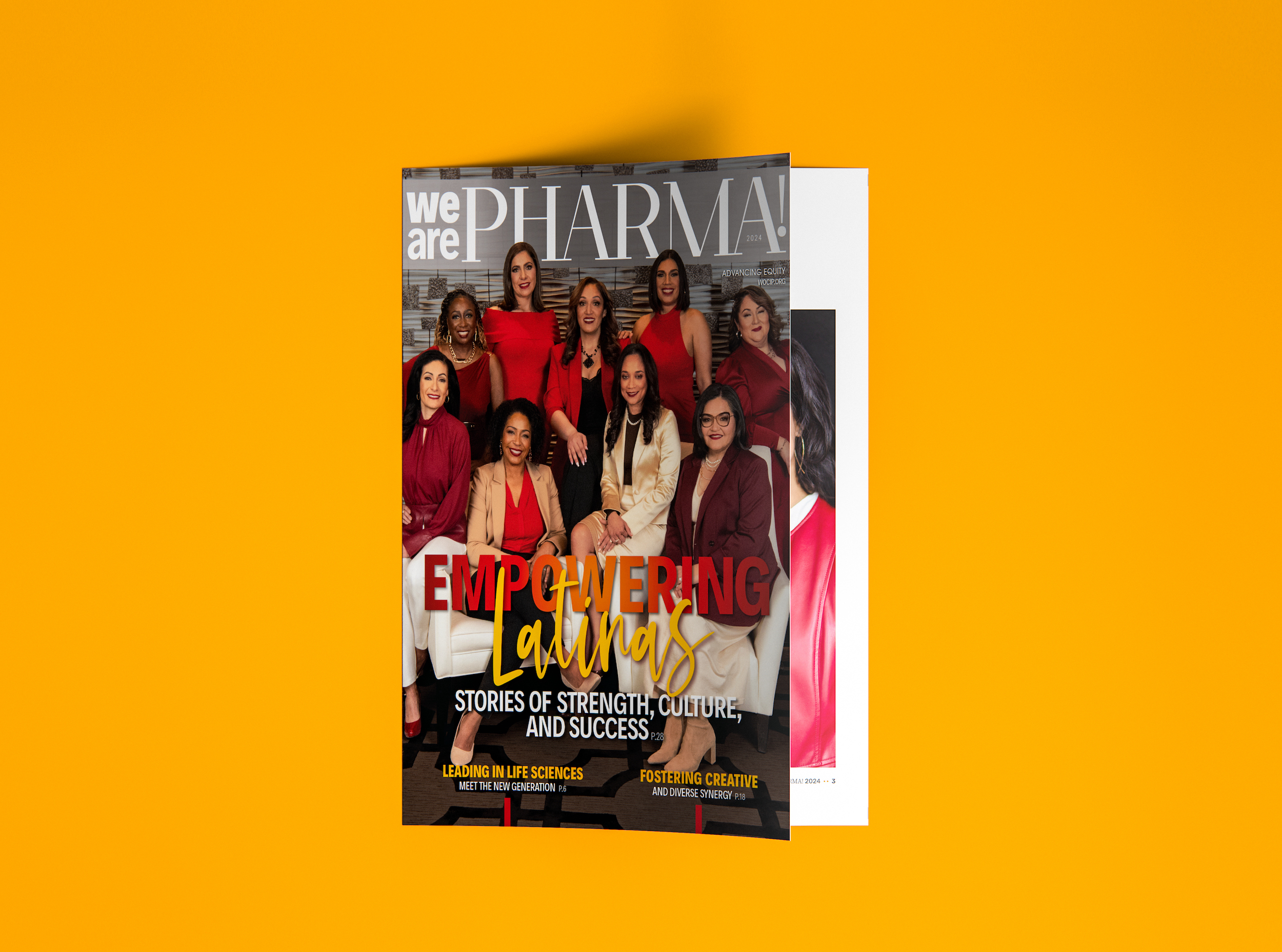 We Are PHARMA! Advancing Equity 2024 for OneWe Reach — magazine cover and open spread