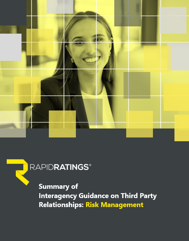 Cover page of the Interagency Guidance Whitepaper, professional woman smiling