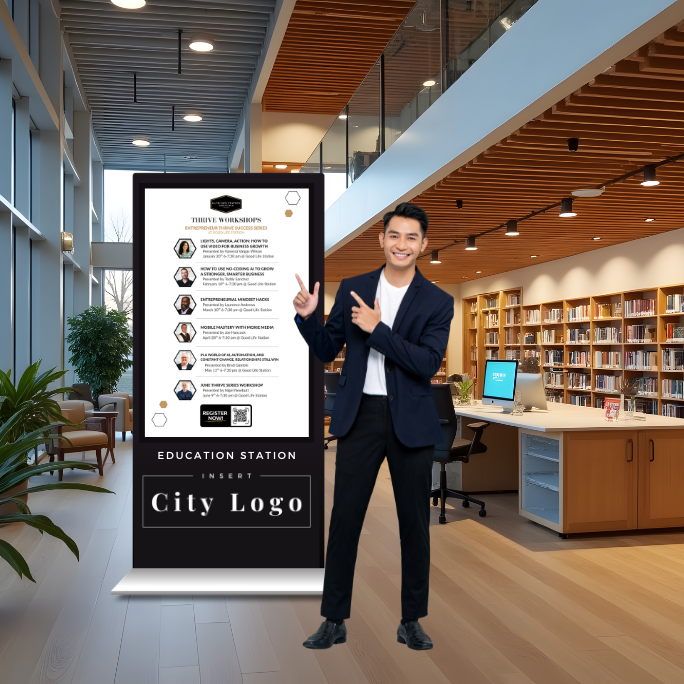 Black Interactive Education Station