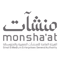 Monshaat logo featuring stylized Arabic calligraphy above the word 'mon shaat' and a tagline in smaller text below.