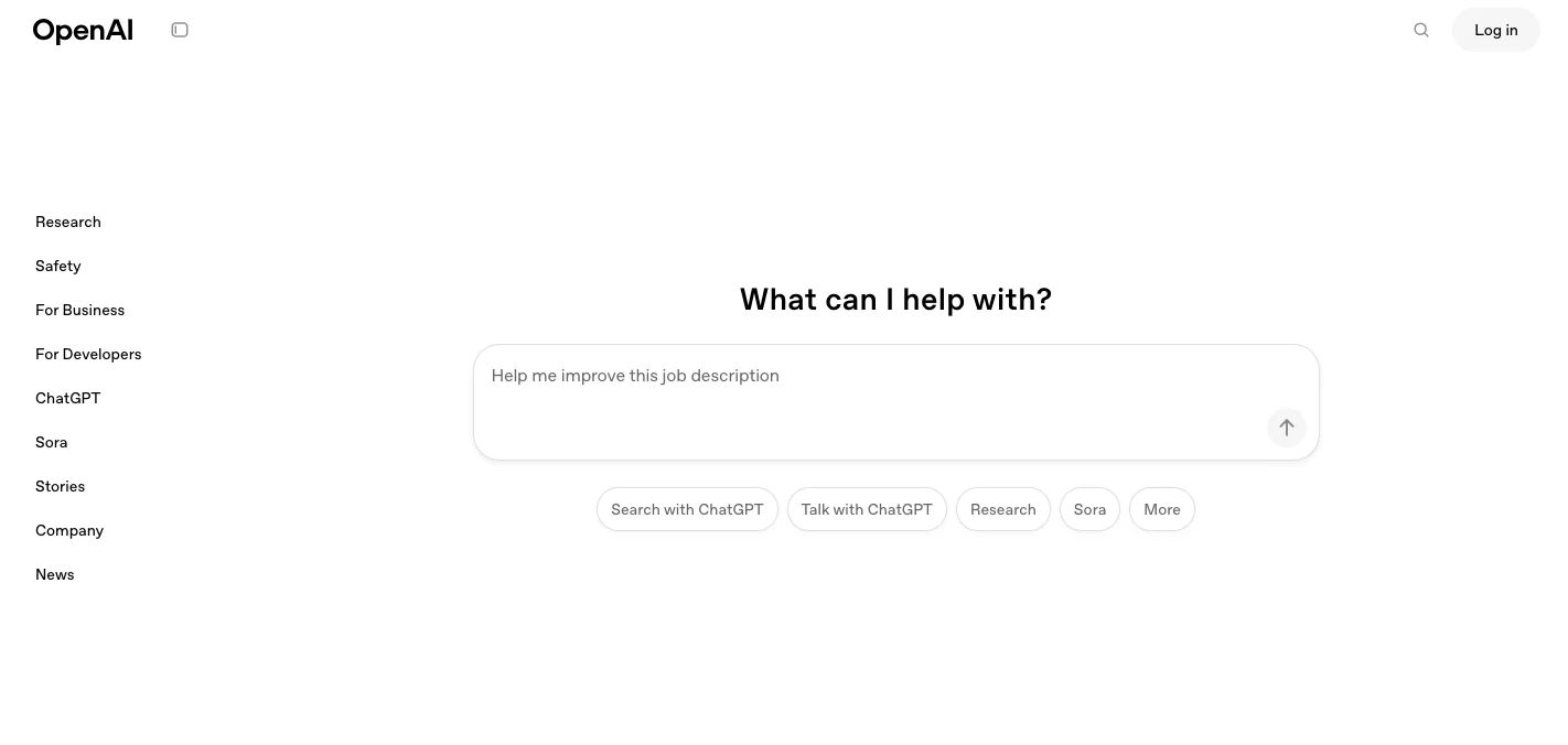 Open AI_homepage