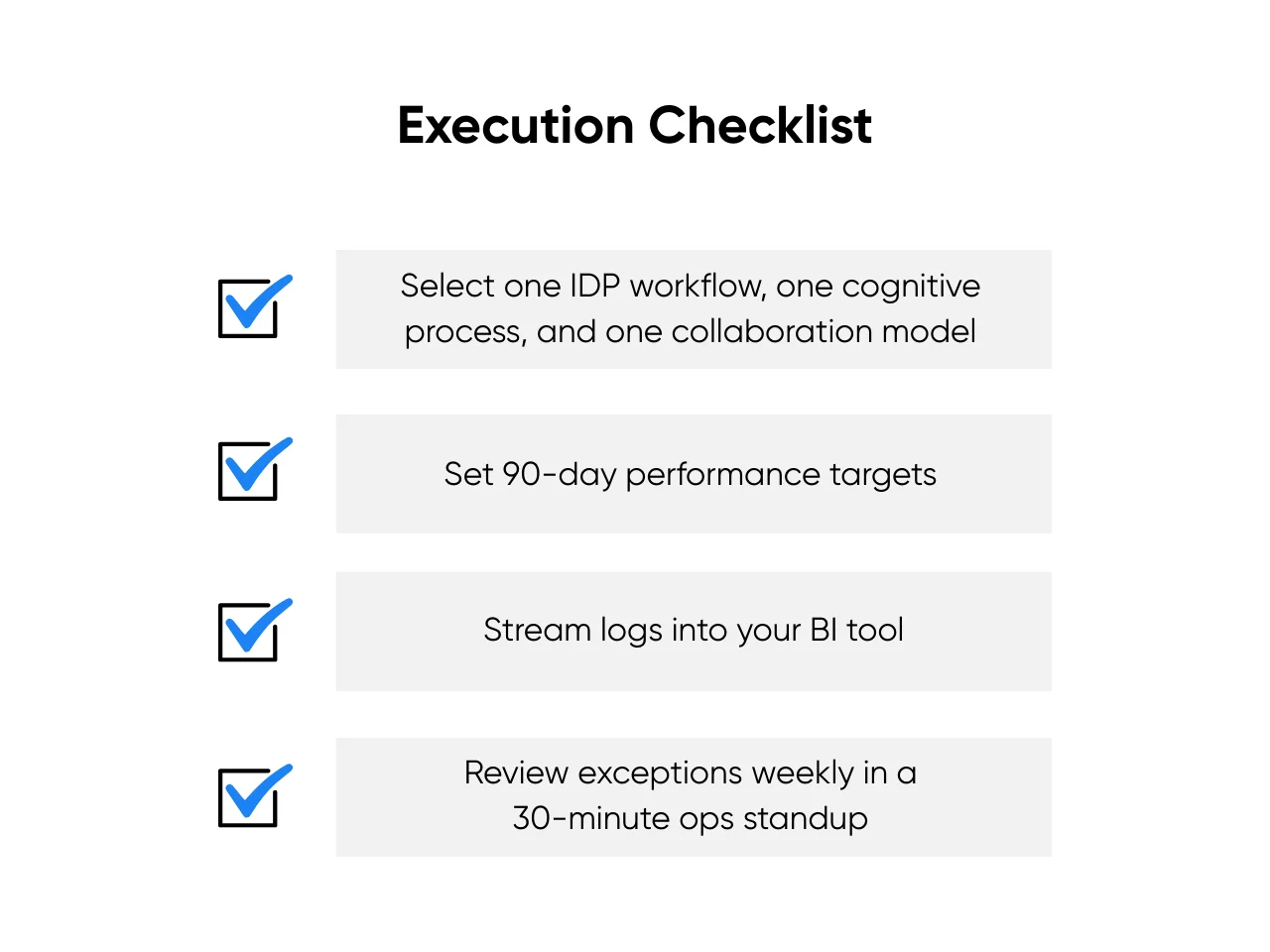 Execution Checklist