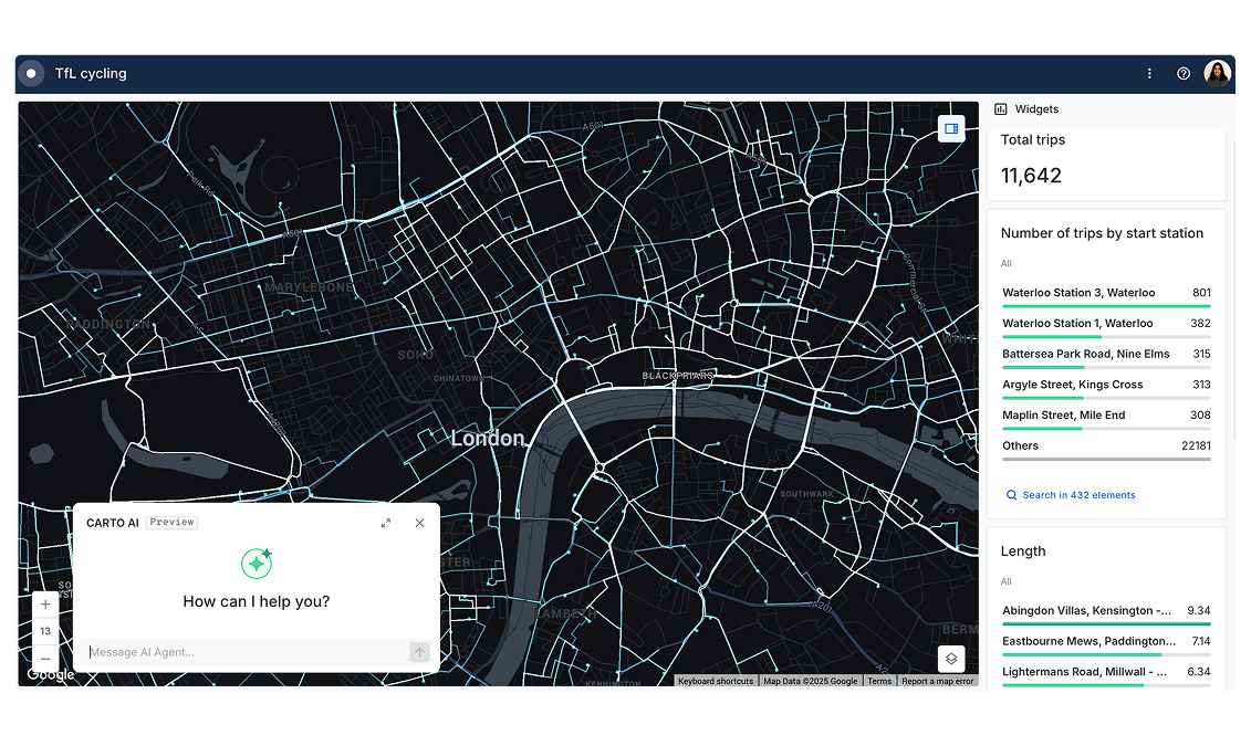 Pick Up & Drop Off Site Planning with carto