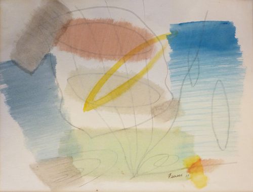 Viewed up close, the work is composed of yellow, green, red and blue on a white background. Modern Artwork Modern Art Exhibition Expo Paris FAB Fine Arts FAB Fine Arts la Biennale Galerie AB artist investment paris