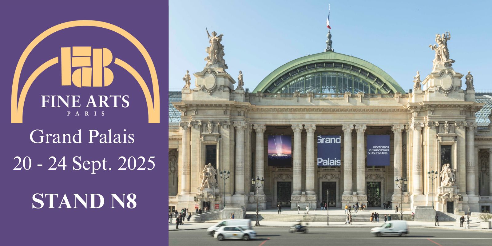 View of the AB Agnès Aittouares Gallery stand at FAB Paris 2025, presenting major works of modern art from the 20th century, from September 20 to 24, 2025 at the Grand Palais
