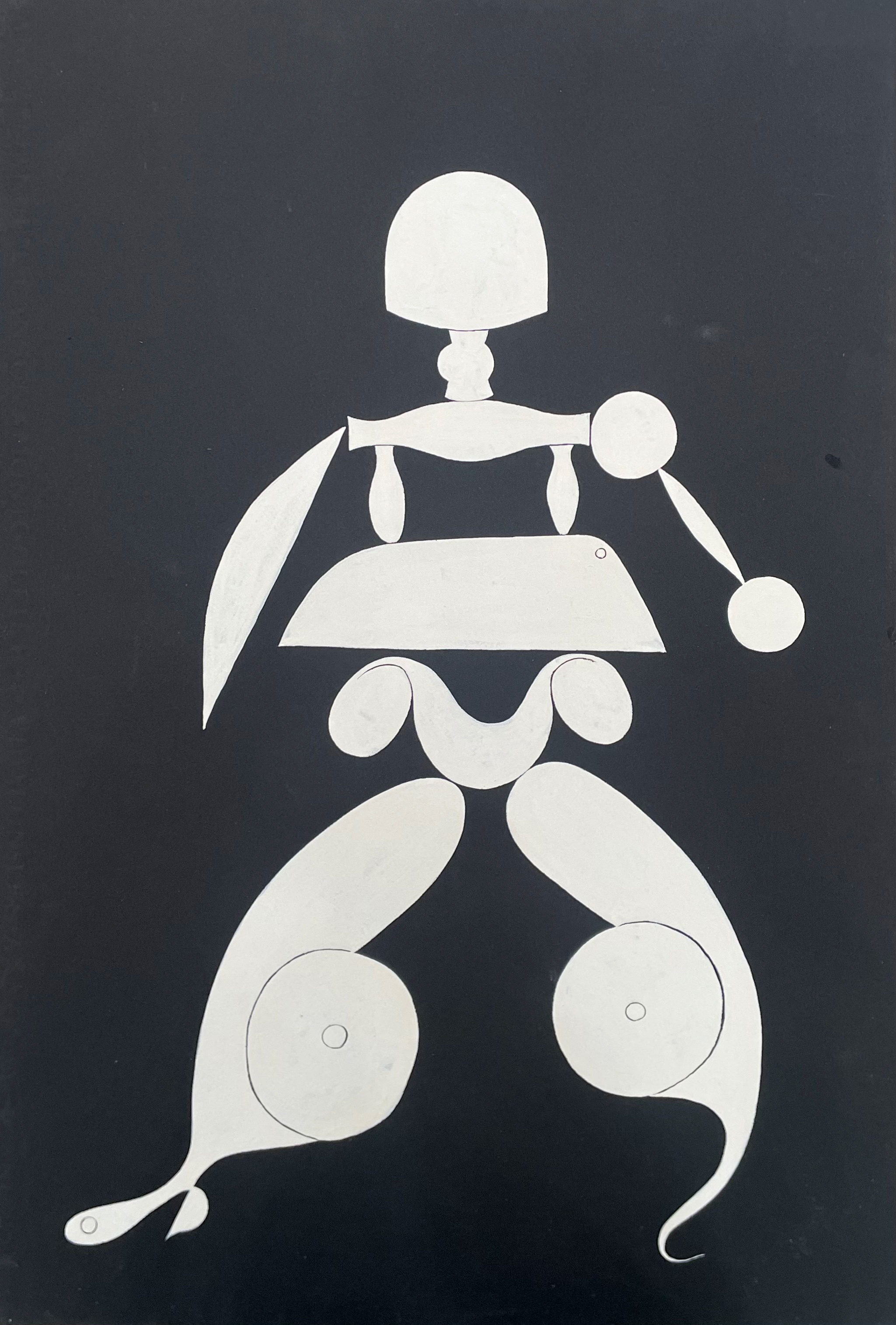 Victor Brauner, Femme seule, 1936 — gouache sur papier présentée par la Galerie AB Agnès Aittouares à Paris. Œuvre surréaliste où la figure féminine, à la fois mystérieuse et poétique, illustre l’imaginaire visionnaire et la sensibilité de Brauner dans l’art moderne des années 1930.