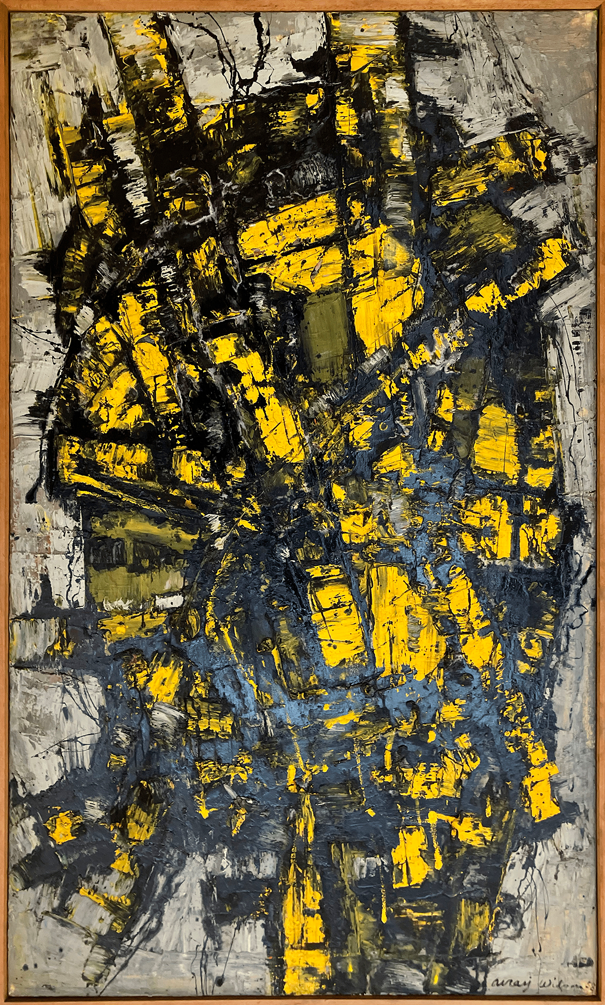 Œuvre de Frank Avray Wilson exposée à la Galerie AB, située entre les 6e et 9e arrondissements de Paris. Cet artiste emblématique de l'art moderne, connu pour ses compositions abstraites vibrantes, offre une opportunité exceptionnelle pour les amateurs d'art et les investisseurs. La Galerie AB propose des conseils personnalisés pour l'acquisition et la vente d'œuvres majeures, mettant en avant des pièces uniques qui allient esthétique et valeur d'investissement