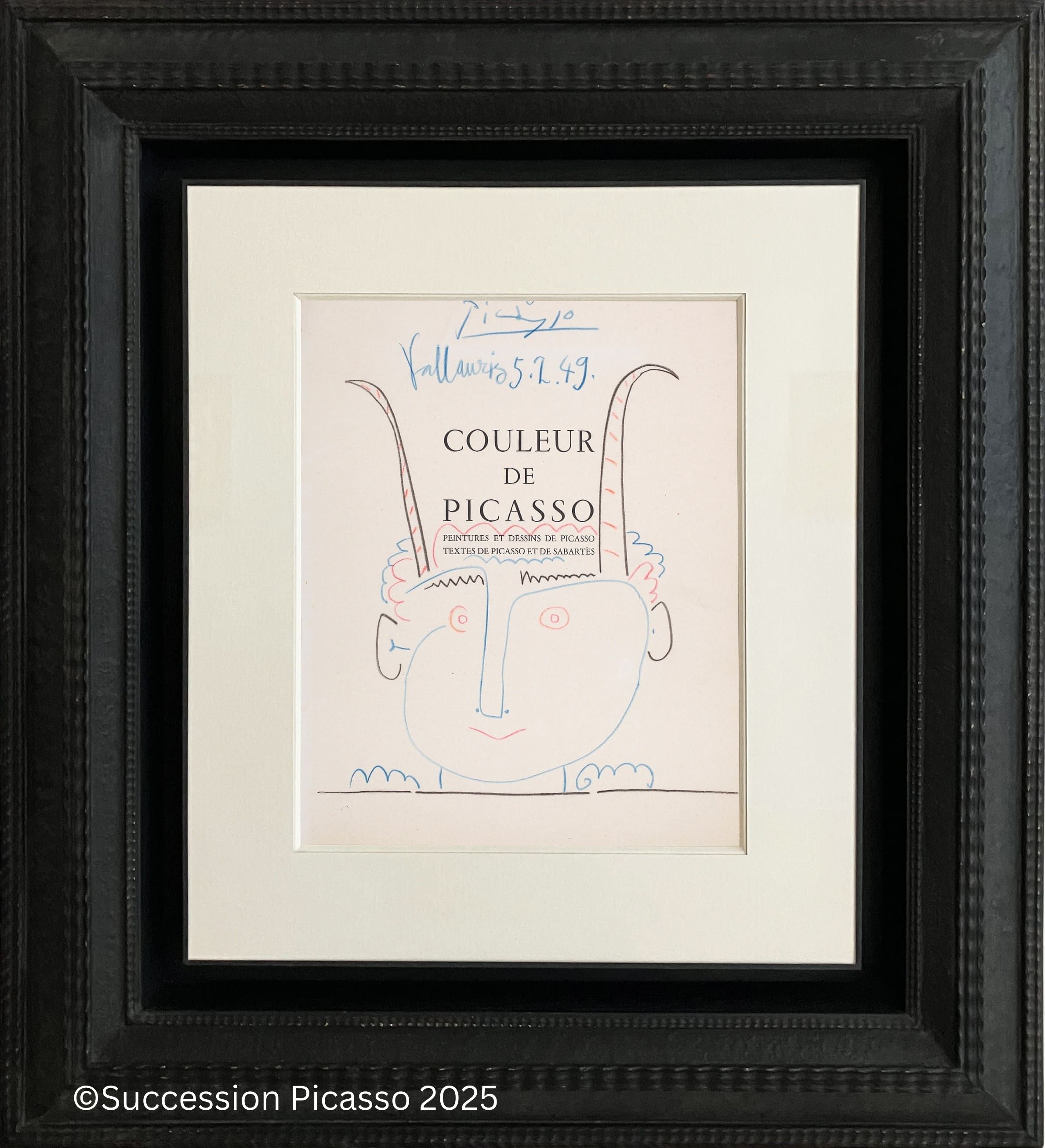 Work by Pablo Picasso exhibited at Galerie AB, located between the 6th and 9th districts of Paris. This vibrant piece, typical of the artist's colorful and gestural style, represents a rare opportunity for modern art lovers and investors. Gallery AB offers specialized advice for the acquisition, sale and investment in exceptional works of art