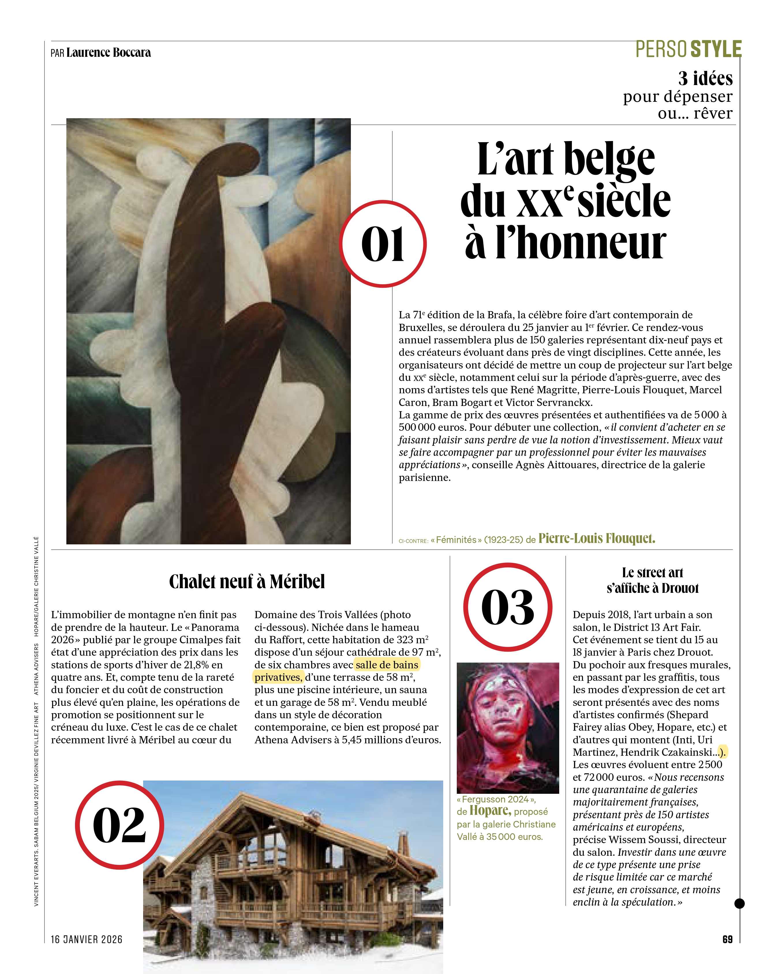 Investment in modern art Brafa Bruxelles, illustrating the analysis of Laurence Boccara in Les Échos with the expertise of Agnès Aittouares, director of Galerie AB in Paris.
