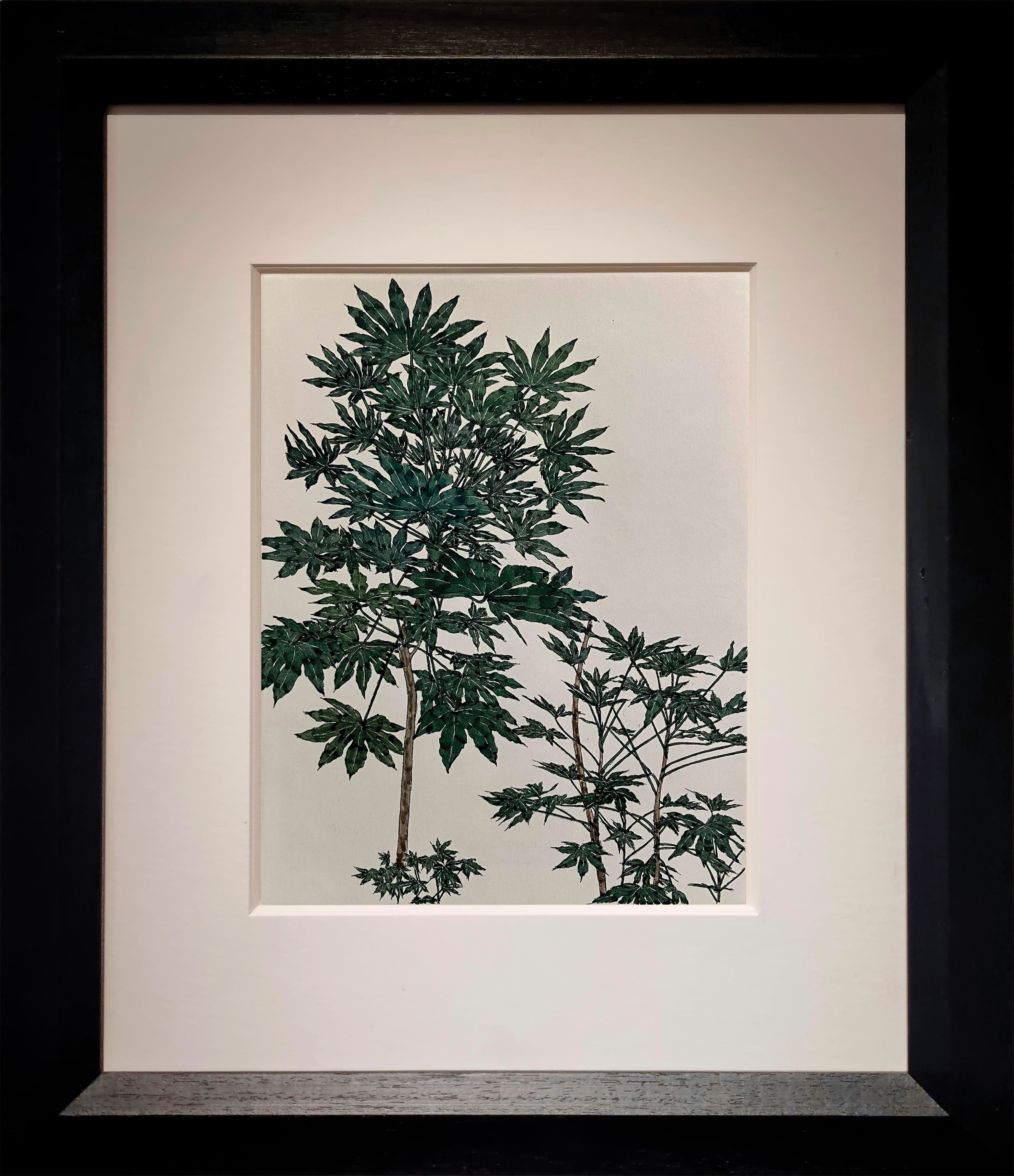 “Feuillage” by Sam Szafran, rare and refined watercolor, presented at Galerie AB. Contact us to acquire this unique work or to organize a private visit.