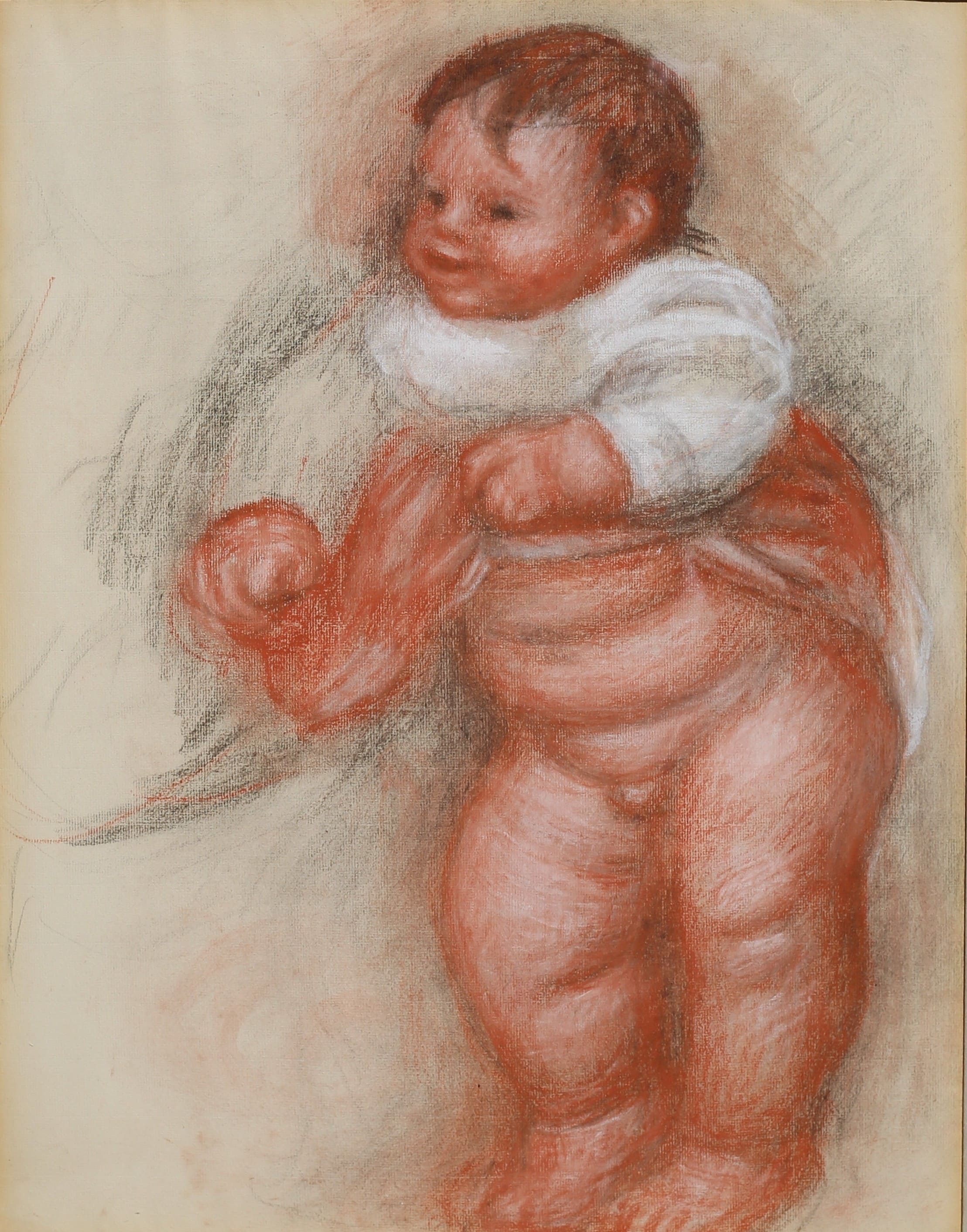 Pierre-Auguste Renoir, sanguine drawing, portrait of Jean or Coco Renoir as a child, a highly intimate work on paper. Provenance Georges Bernheim, Galerie Charpentier (1935), Albright-Knox Art Gallery, private collections. Exhibited Durand-Ruel 1921, MoMA 1944, San Francisco Museum of Art 1955. References Rewald and Dauberville.