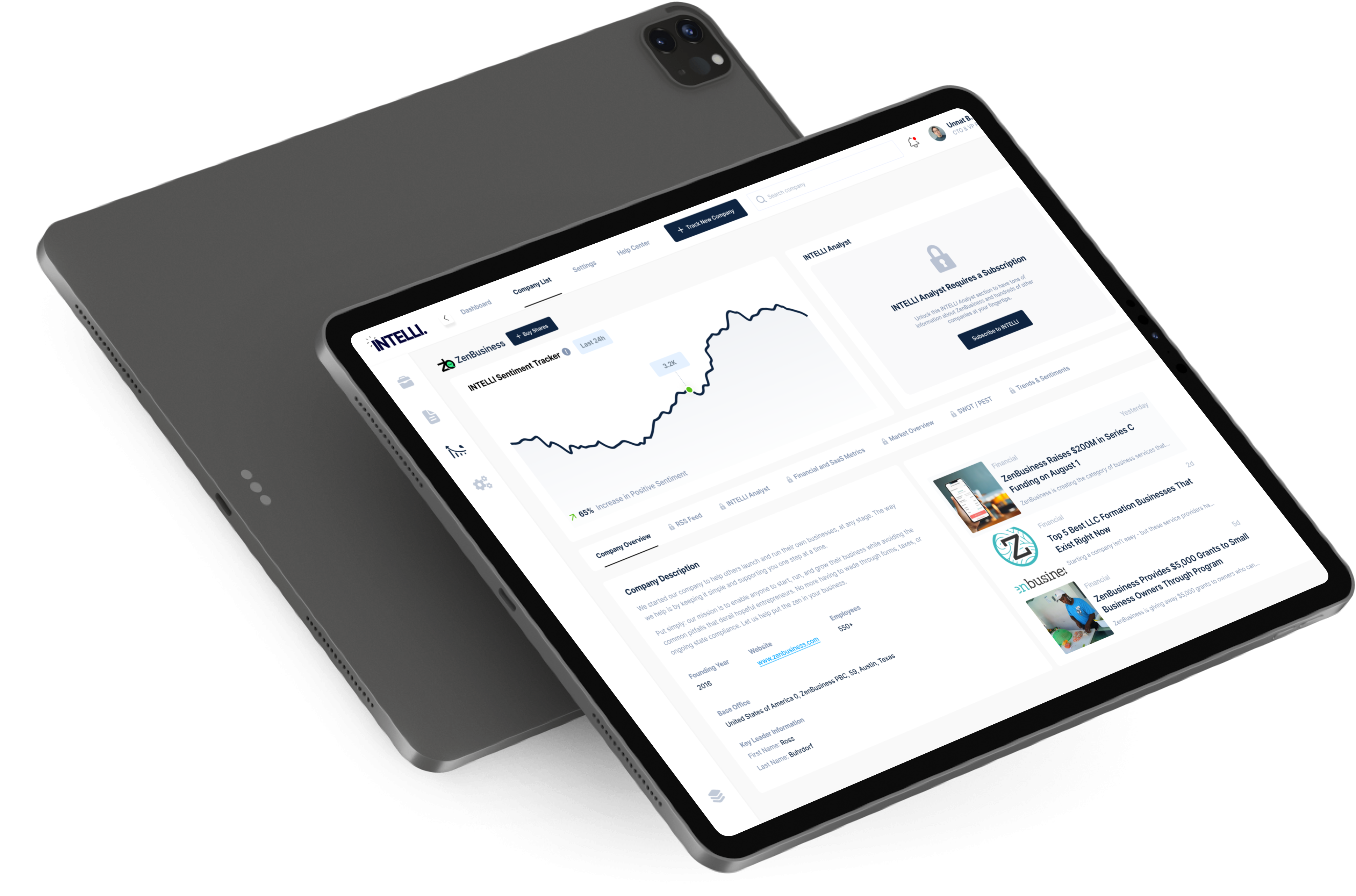Dashboard mockup
