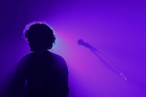silhouette of a students live performance