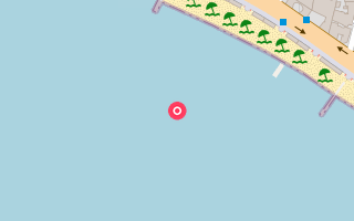 Map showing Bâoli, Eastern Croisette in Cannes