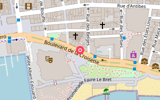 Map showing Le Petit Majestic, Rue Tony Allard in Cannes
