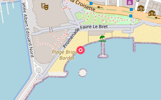 Map showing Plage du Majestic in Cannes