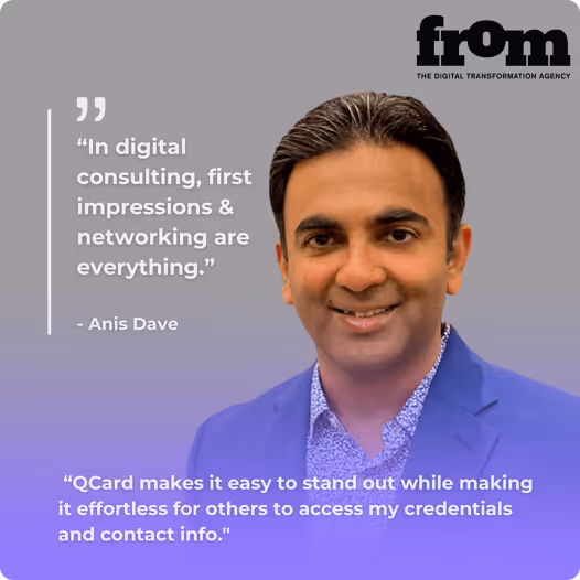 Qcard Client Testimonial Anis Dace from From digital transformation Agent