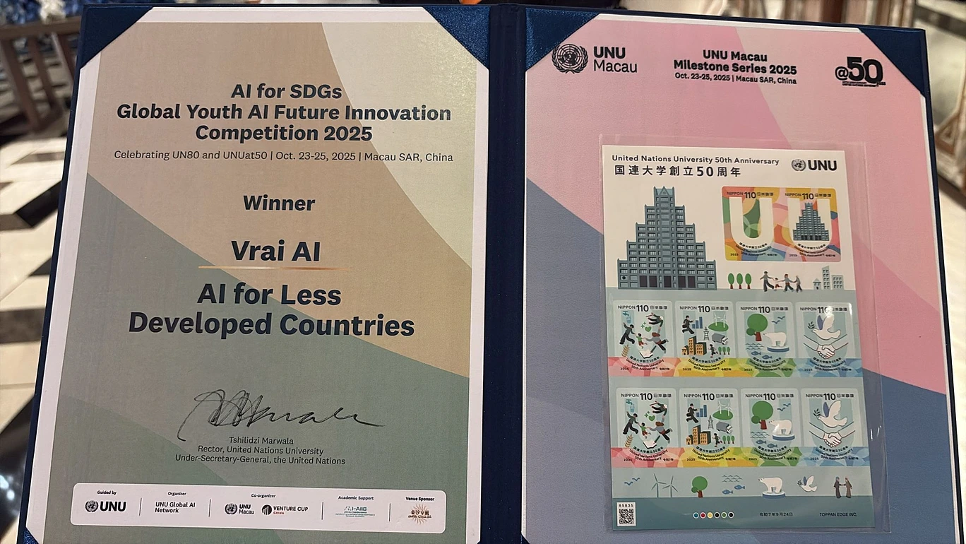 United Nations AI for Less Developed Countries award to Vrai AI