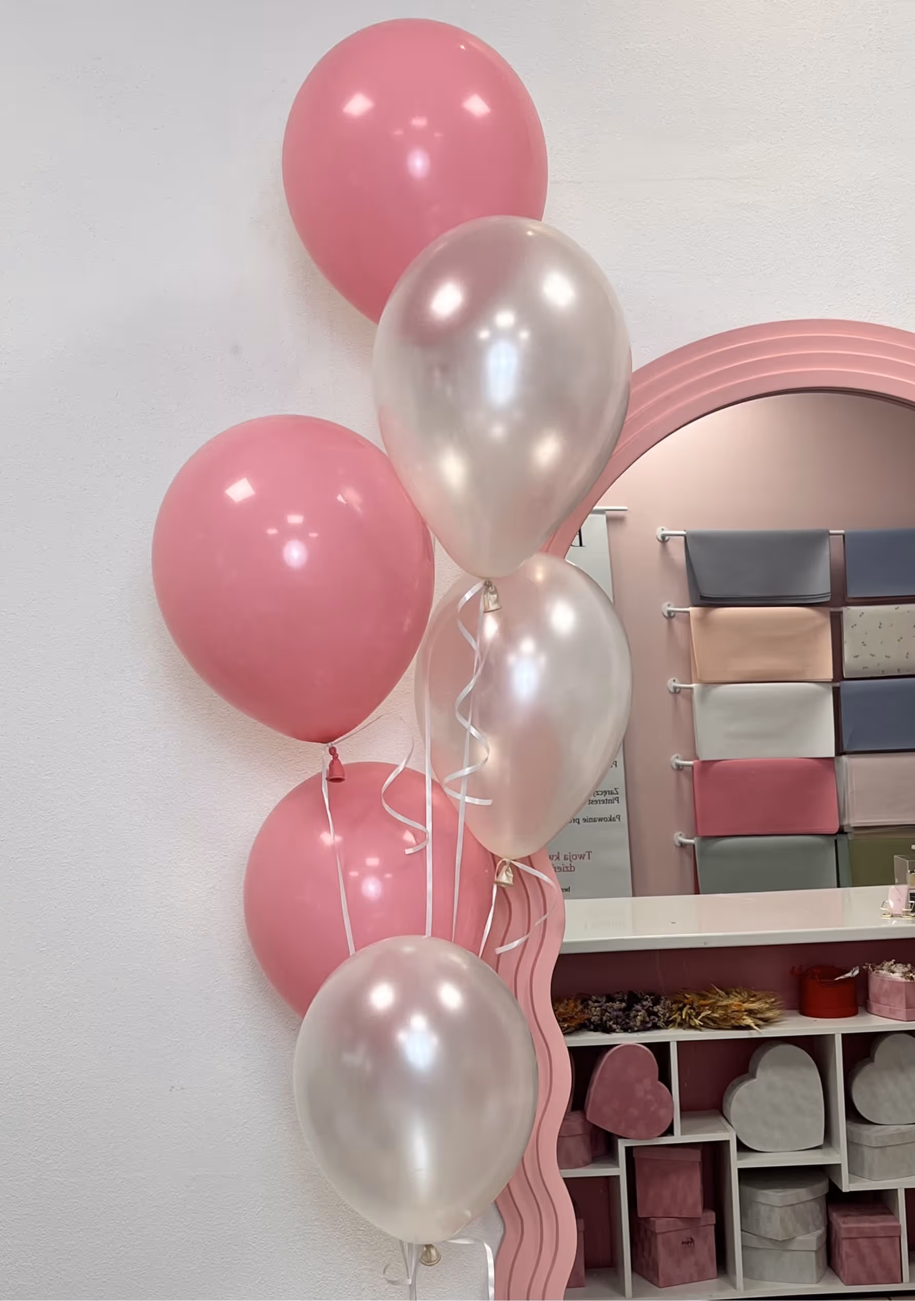 Zestaw 6 lateksowych balonów nadmuchanych helem – zestaw pastelowych balonów Be My Flower Wrocław – dodatek do kwiatów