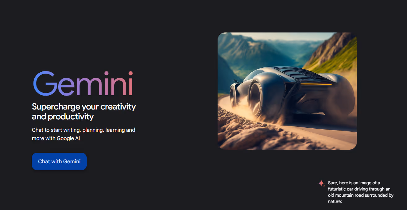  Gemini enterprise AI tool dashboard