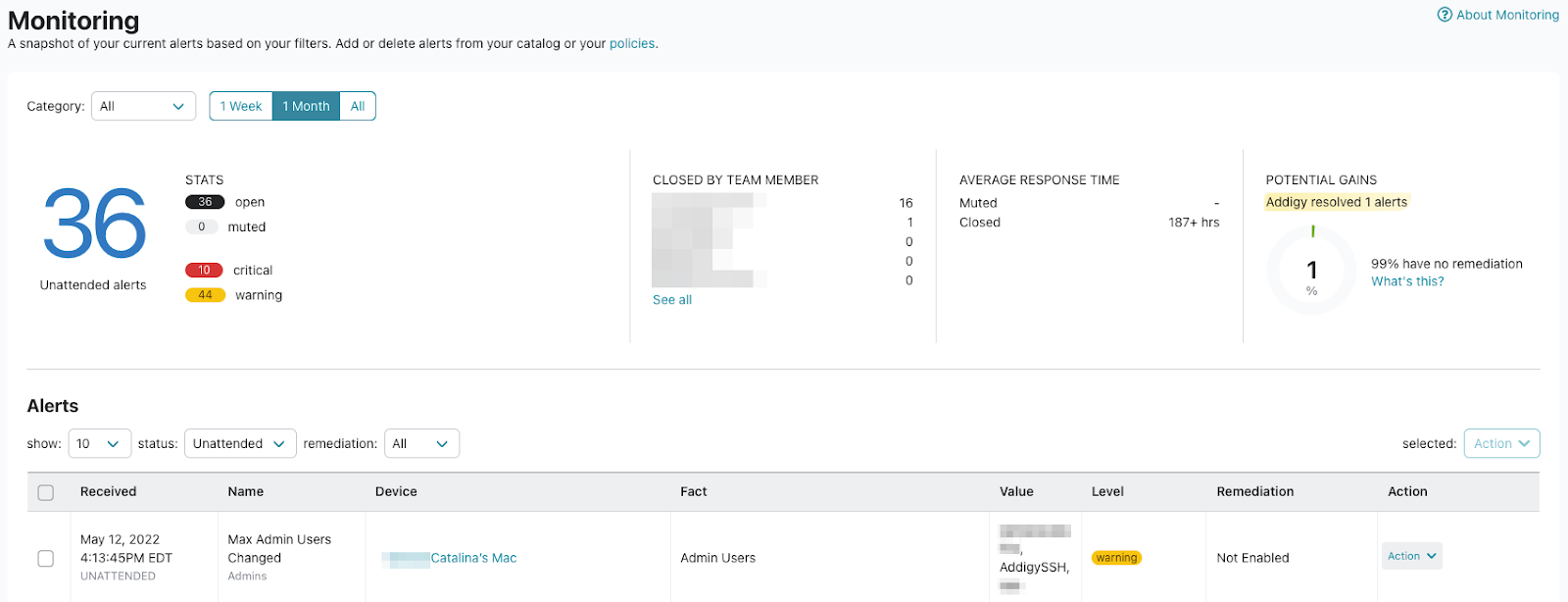 Addigy Dashboard