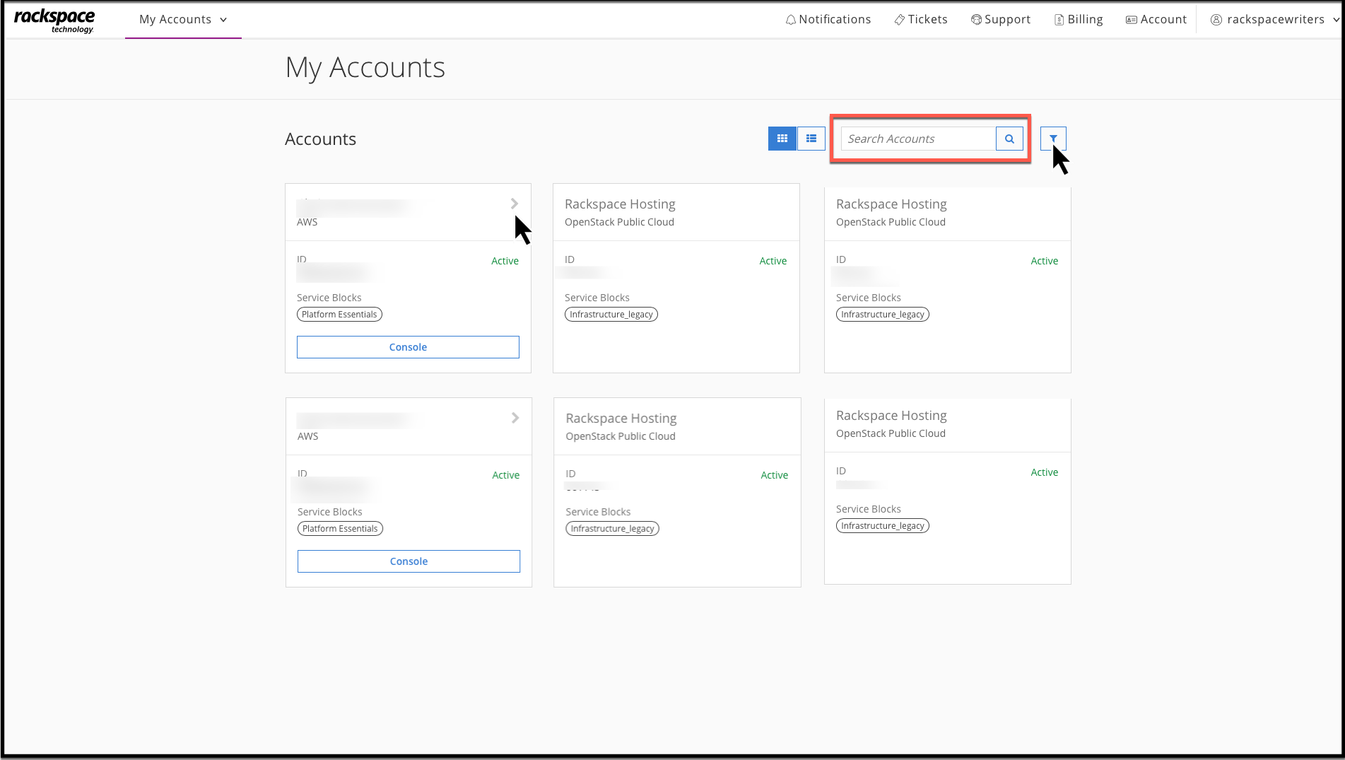 Account Dashboard