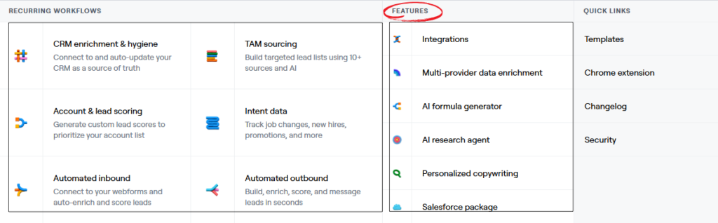 AI tools for productivity - Clay dashboard