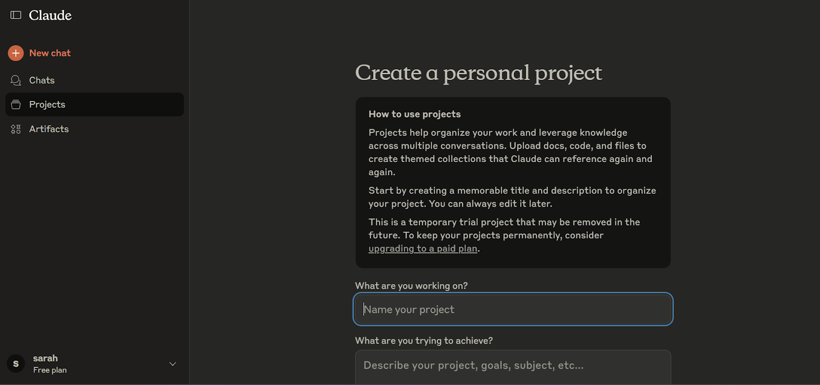 AI tools for productivity - Claude dashboard