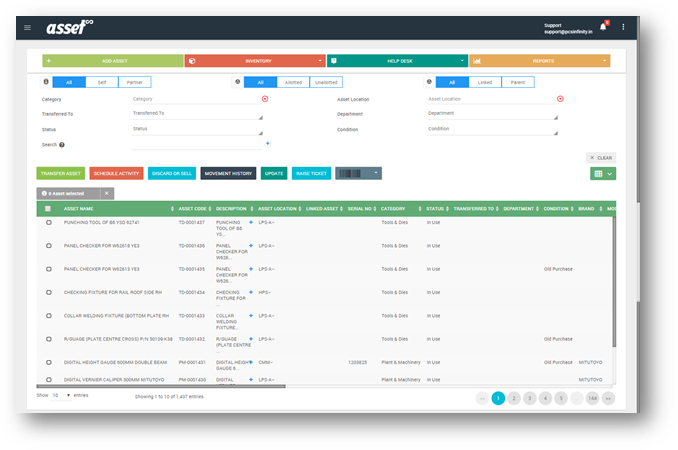 AssetSonar Alternatives - Asset Infinity Dashboard