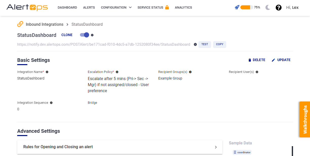 AlertOps Dashboard