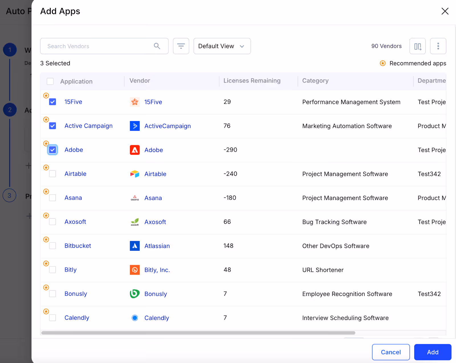 Add Apps in the Workflow