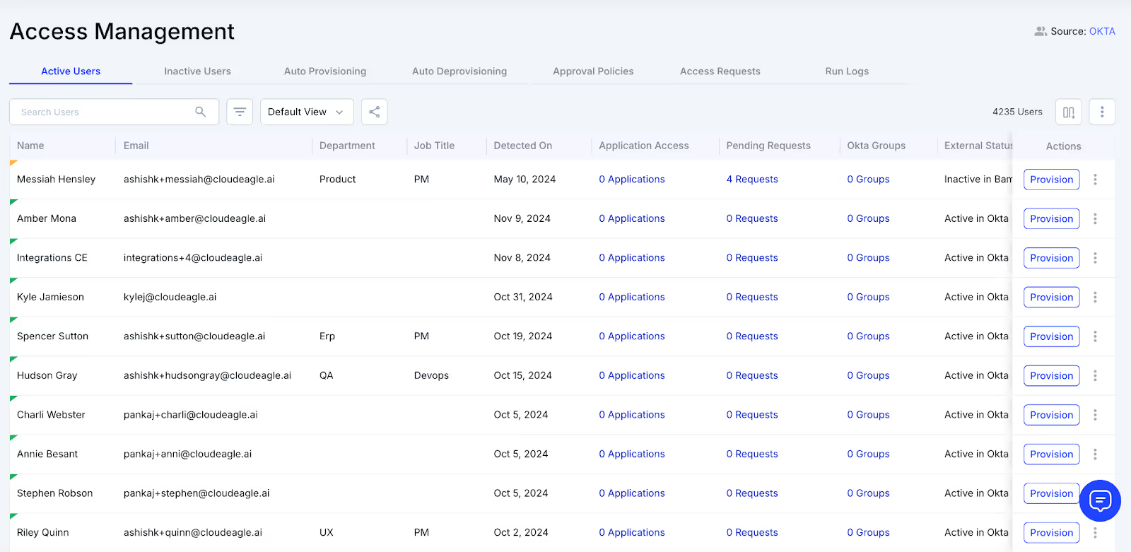 Auto-Provisioning Rule