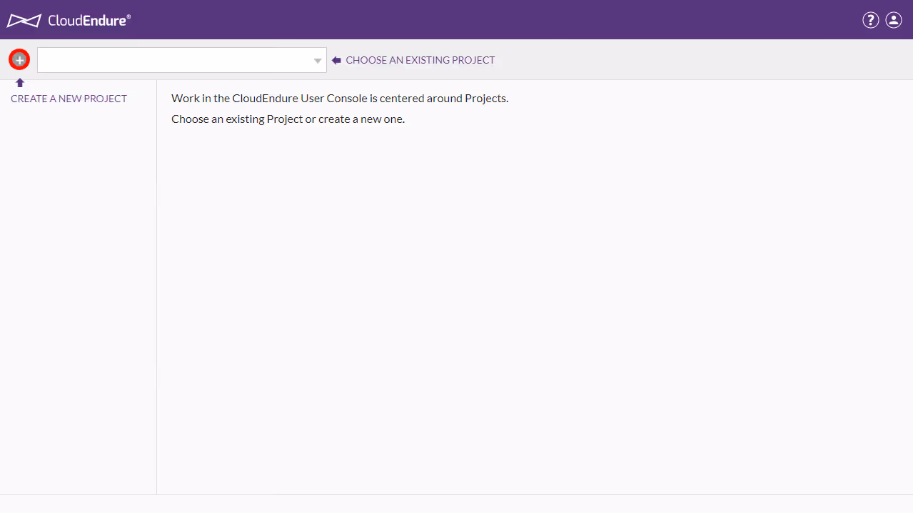Cloud Migration Tools CloudEndure Migration dashboard