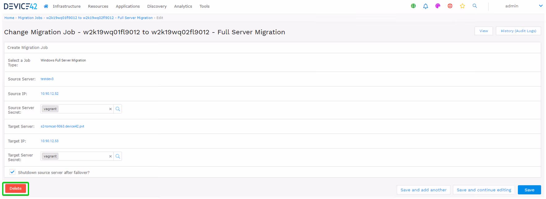 Cloud Migration Tools Carbonite Migrate dashboard