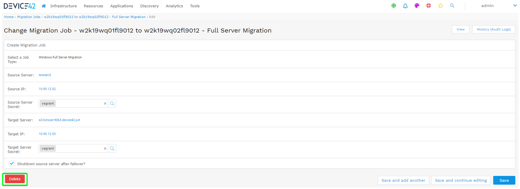 Cloud Migration Tools Carbonite Migrate dashboard