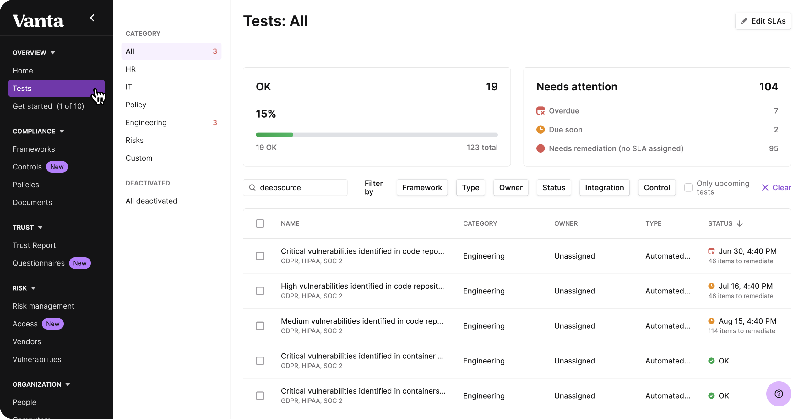 Vanta | DeepSource Docs