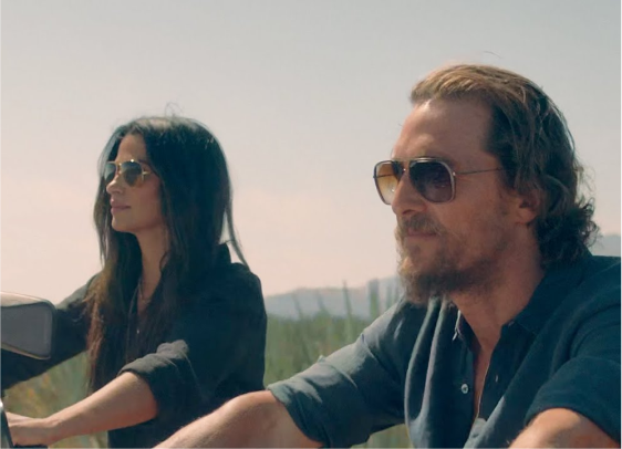 matthew mcconaughey and his wife riding motorcycles