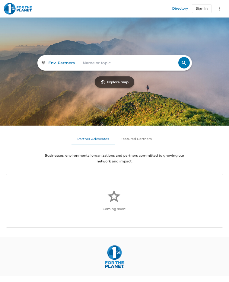 1% for the Planet directory screenshot