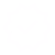 White checkmark inside a jagged circular badge icon on a black background.