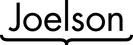 Logo with letter J shaped as an arch and a circular element inside on black background.