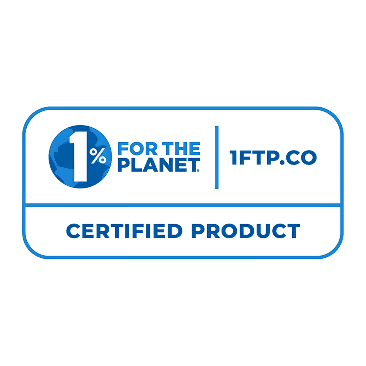 1% for the Planet certified product logo with website 1percentfortheplanet.org