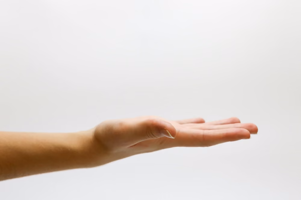 An extended hand.