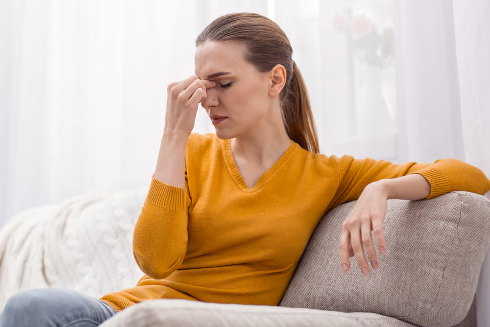 A woman who is stressed