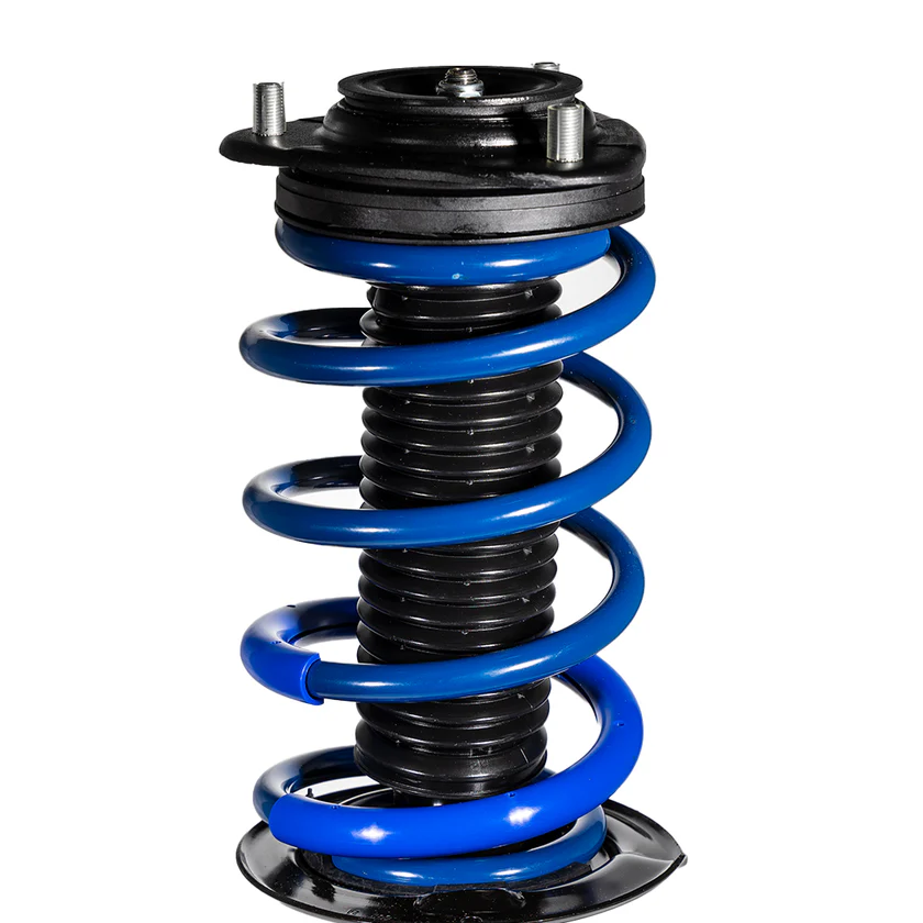 Rallitek 1" Lift Assembled OEM Strut Kit featuring upgraded lift springs and OEM-style struts installed on a Subaru Outback Wilderness for improved off road Subaru performance and ground clearance.