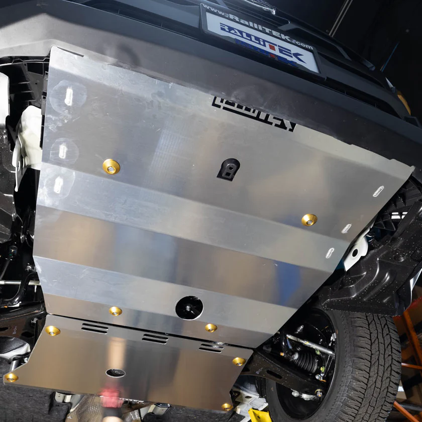 Off road Subaru Crosstrek with aluminum skid plate 