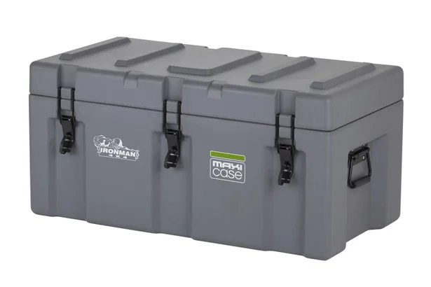 Person reaching into hard plastic storage case with tool tray