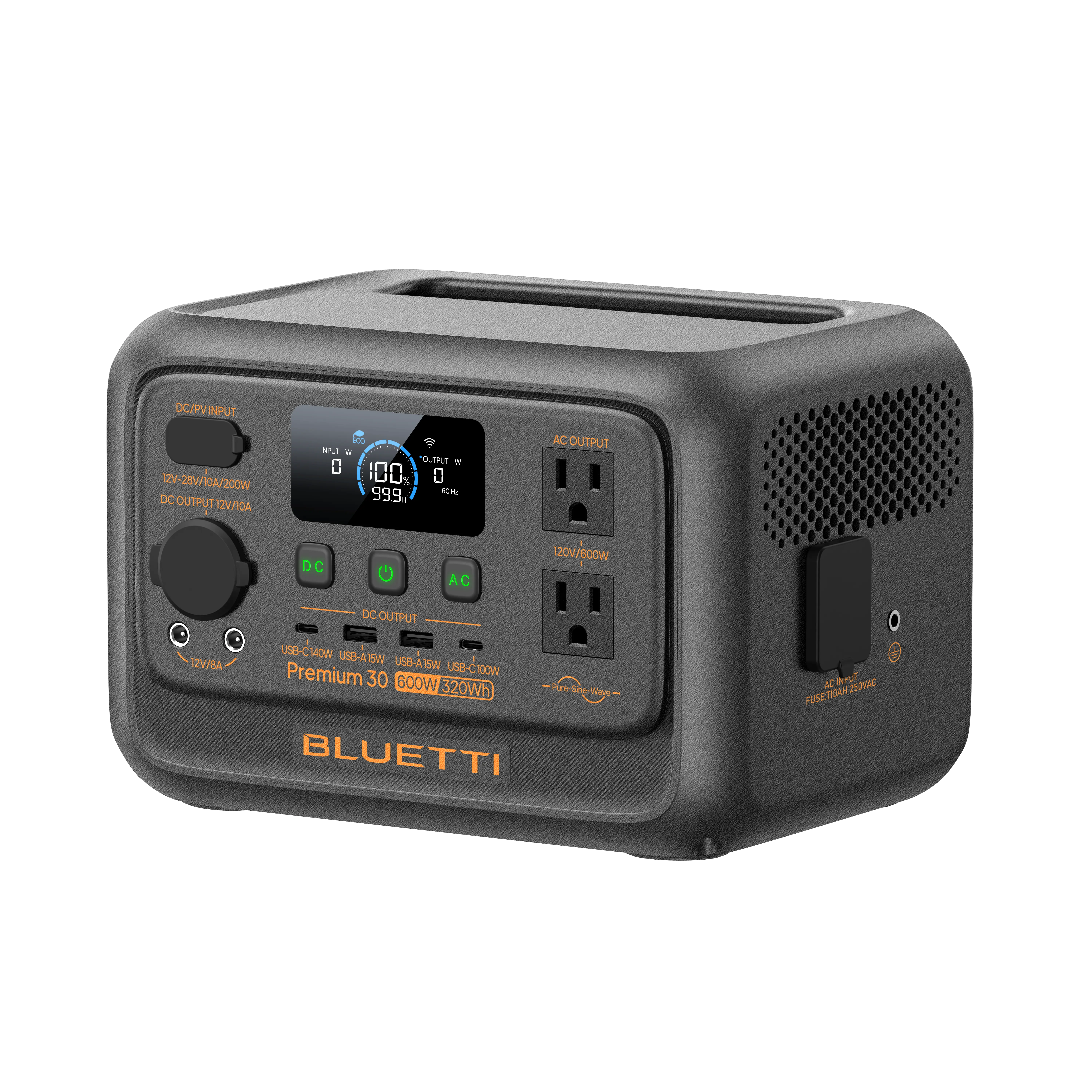 Bluetti Premium 30 V2 portable power station at a campsite