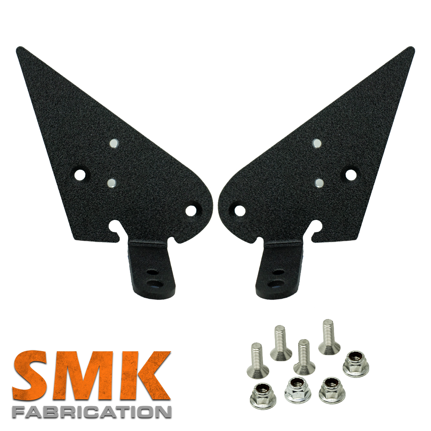 SMK Fabrication ditch light bracket installed on Subaru Ascent hood hinge